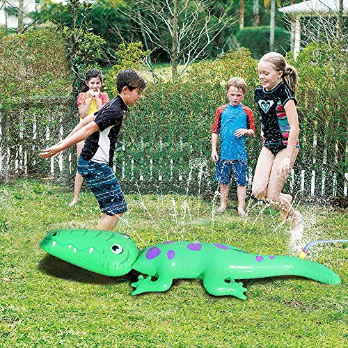Intoypad Crocodile Sprinkle Pad: The Best Inflatable Crocodile Sprinkler Pad for Kids and Dogs in Summer