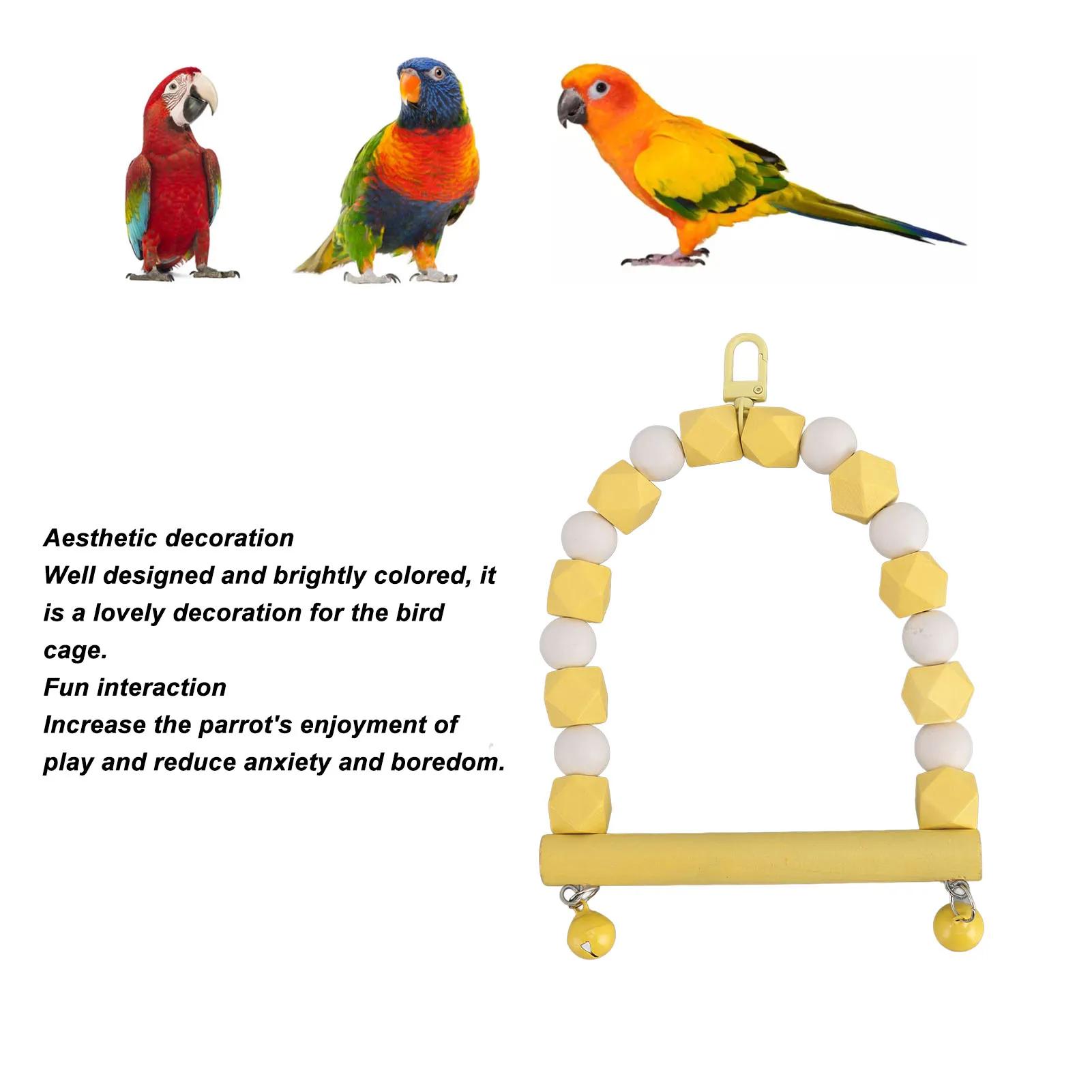 XKFLAUHM Parrot Perch Stand: The Best Hanging Wood Parrot Perch Swing for Cage and Outdoor Balcony Decoration